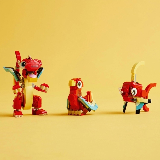 Dragon roșu, 31145 Creator 3 în 1, 149 piese, +6 ani