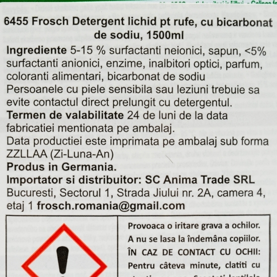 Detergent de rufe lichid Power Soda, 22 spălări, 1.5l