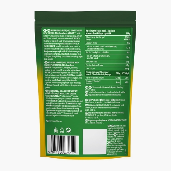 Mix de migdale, fructe confiante și stafide Happy Mix 120g