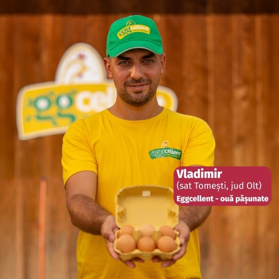 Ouă eco de la găini pășunate M-L, 10 buc