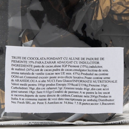Trufe de ciocolată neagră Puro Nero 200g