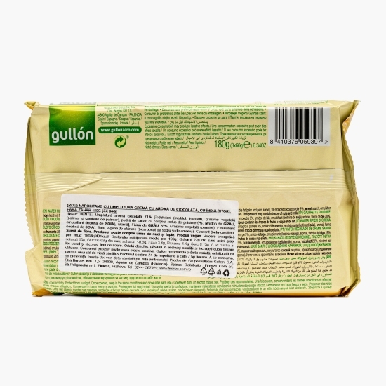 Napolitane cu umplutură cremă cu aromă de ciocolată, fără zahăr adăugat 180g