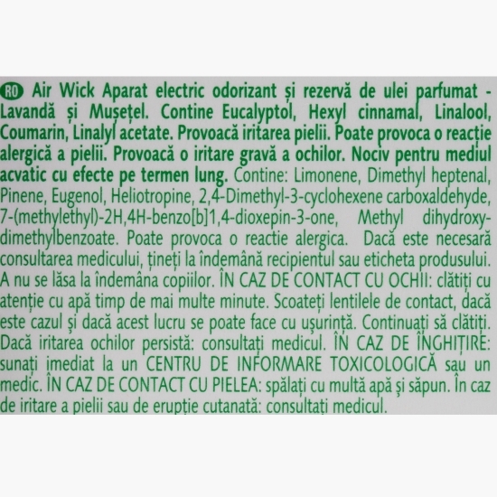 Odorizant electric de cameră Lavandă și Mușețel, 19ml