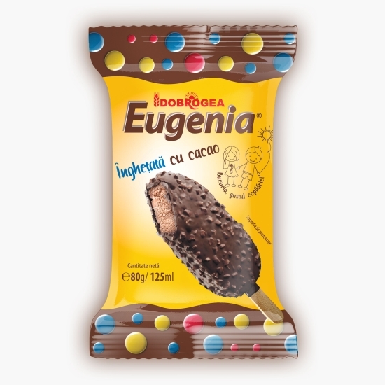 Înghețată cu ciocolată aromă de rom și glazură de cacao și biscuiți 125ml (80g)