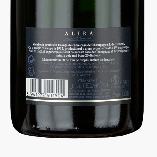 Șampanie J. de Telmont brut, 12%, 750ml