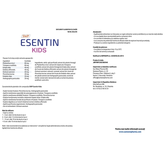 Esentin Kids sirop 100ml