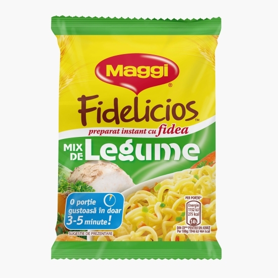 Preparat instant cu fidea, cu gust de legume Fidelicios 59.2g