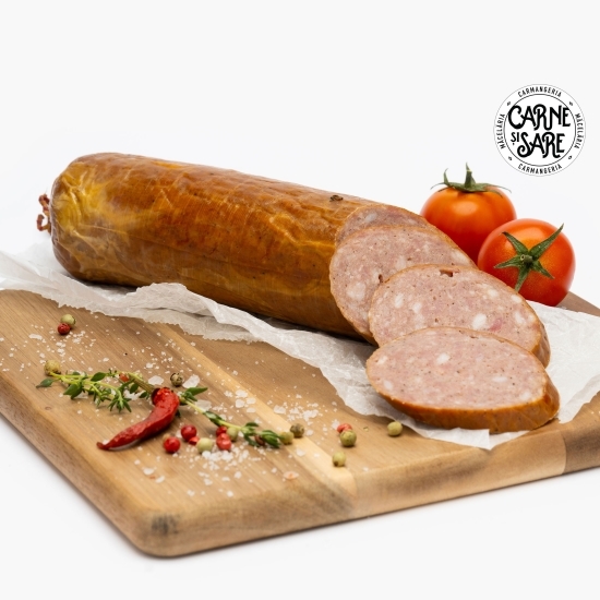 Salam de casă afumat cu lemn de cireș și măr 300g