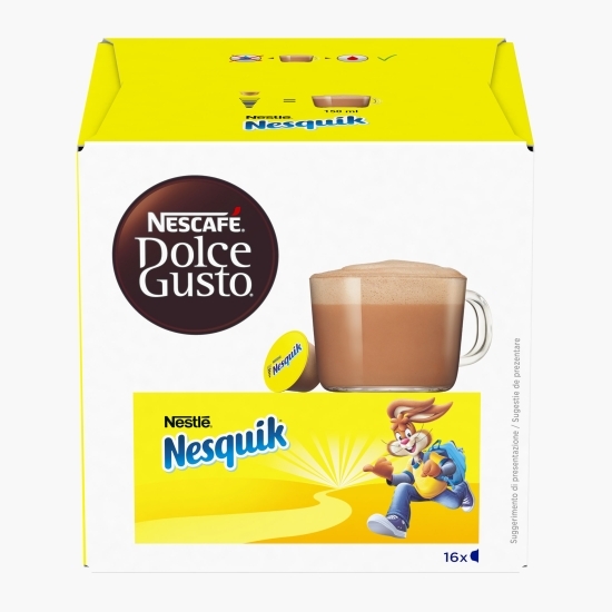 Nesquik 16 băuturi 256g, capsule ciocolată caldă