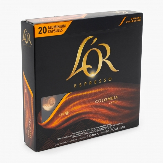 Colombia 20 băuturi, 104g, capsule cafea 
