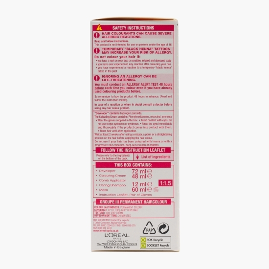 Vopsea de păr permanentă, 5.5 Șaten deschis mahon 192ml