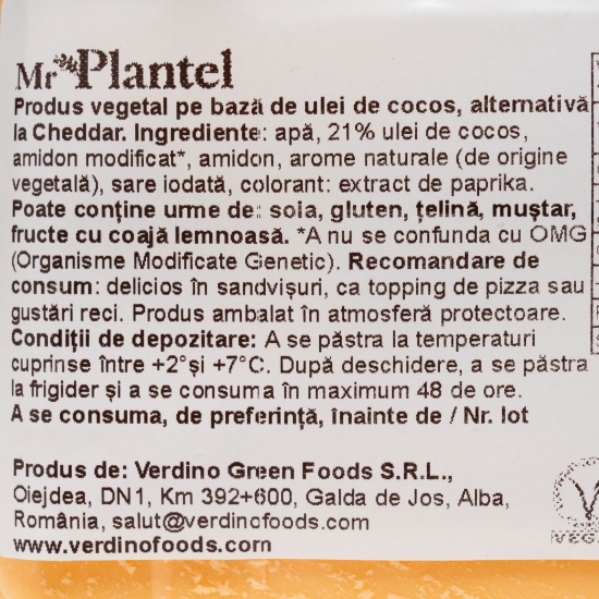 Felii vegetale cu aromă de cheddar 150g