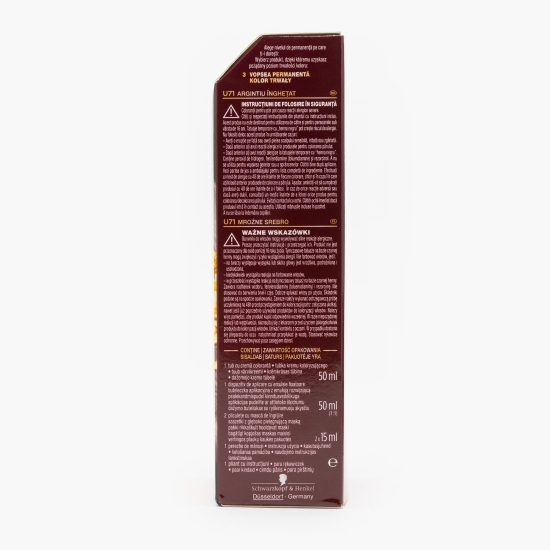 Vopsea de păr permanentă Deluxe Oil-Care Color, U71 argintiu înghețat, 135ml