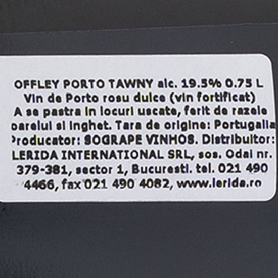 Vin roșu dulce Porto Tawny, 19.5%, 0.75l