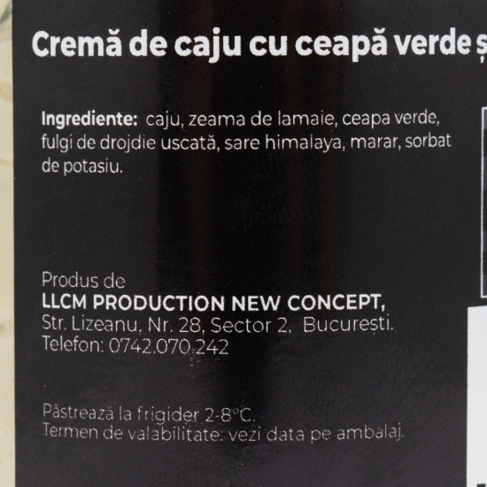 Cremă vegană de caju cu ceapă verde și mărar 160g