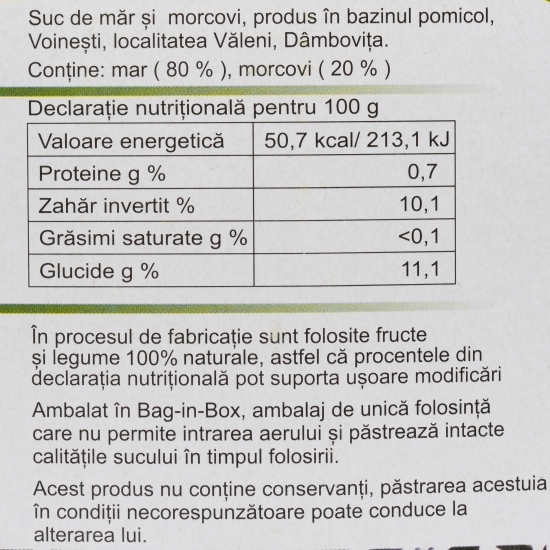 Suc de mere și morcovi 3l