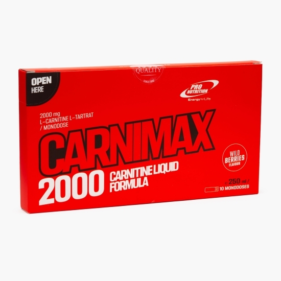 Supliment energizant cu conținut de carnitină Carnimax, aromă de fructe de pădure, 10x25ml