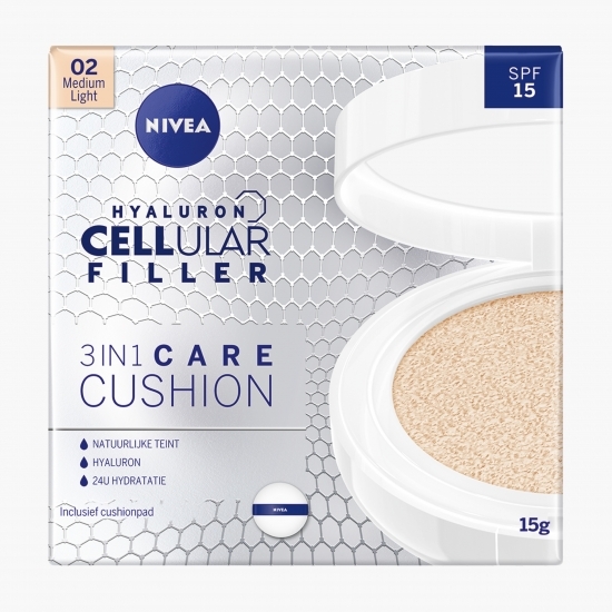 Cremă hidratantă cu pigment Cellular Cushion SPF15, nuanță 0.2 medie, 15g