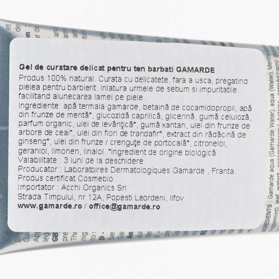 Gel bio de curățare delicat pentru bărbați 100ml