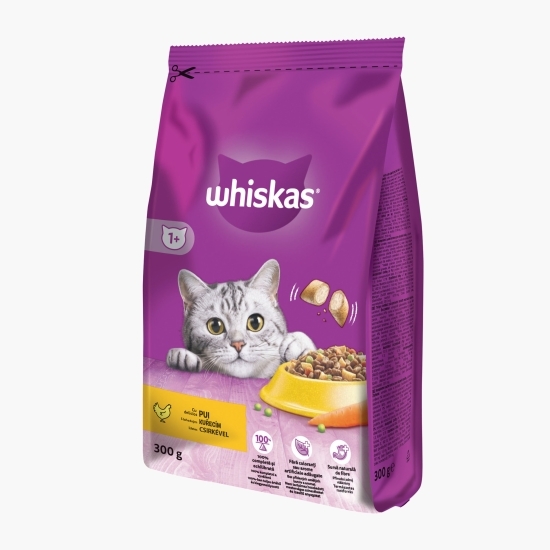 Hrană uscată pentru pisici adulte, 300g, cu pui