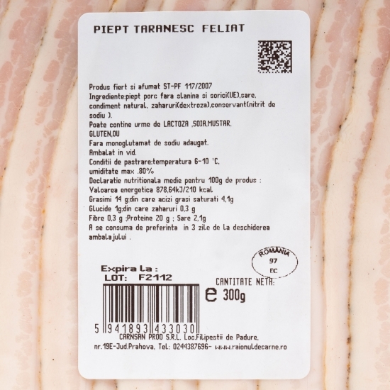 Piept țărănesc feliat 300g