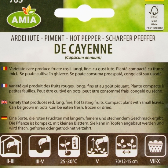 Semințe ardei iute de Cayenne 0.6g