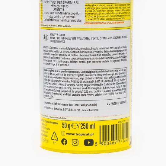 Hrană pentru pești, 50g, Vitality&Color