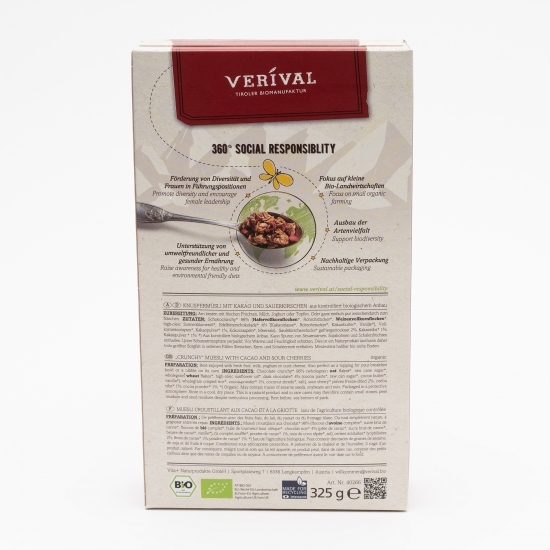 Cereale crunchy cu cacao și vișine 325g 