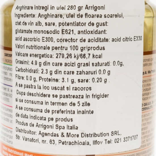 Anghinare întregi în ulei 280g
