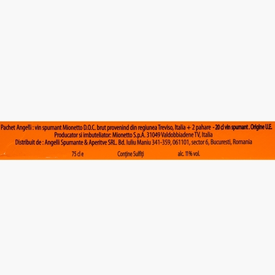 Prosecco Orange, 11%, 0.75l + 2 Pahare