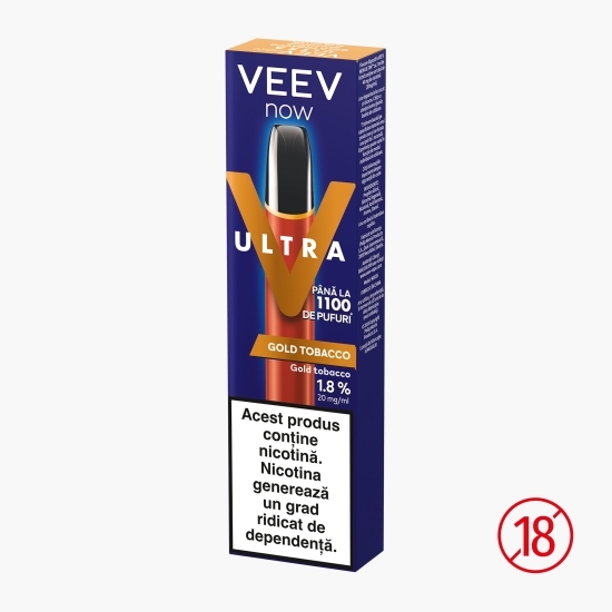 Țigară electronică Gold Tobacco 1.8%, 20mg/ml nicotină, 1100 puffs