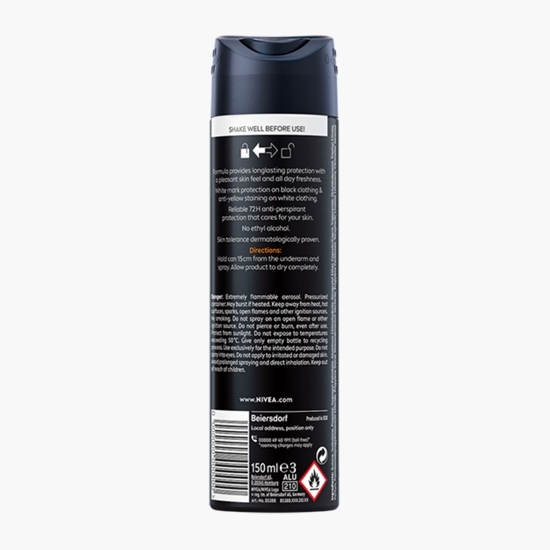 Deodorant antiperspirant spray Men Black&White Invisible Ultimate Impact 150ml