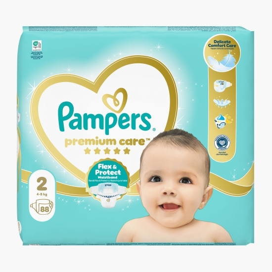 Scutece Premium Care Jumbo Pack, mărimea 2, 4-8kg, 88 buc