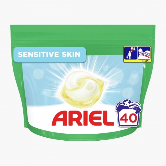 Detergent de rufe capsule All in One Pods Sensitive Skin, 40 spălări