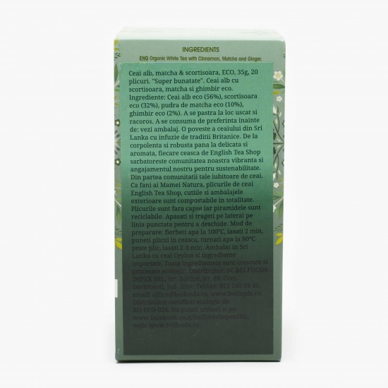 Ceai eco ceai alb, matcha și scorțișoară 35g