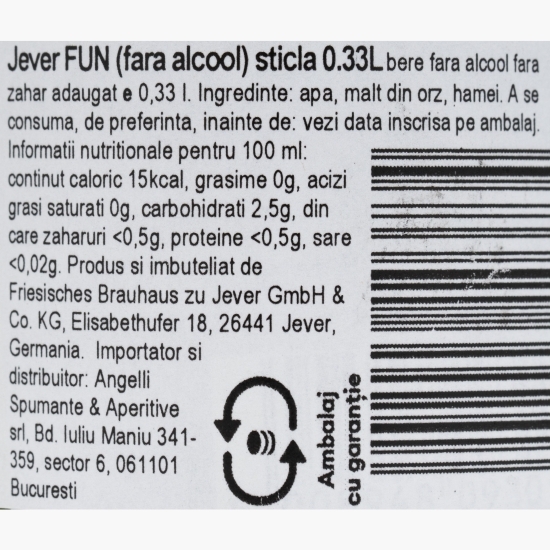 Bere blondă fără alcool, 0.33l