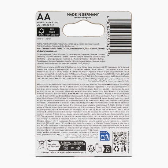 Baterii alcaline Longlife Power AA, 4 buc