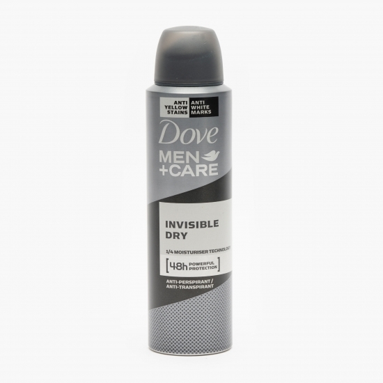 Antiperspirant spray pentru bărbați Men+Care Invisible Dry 150ml