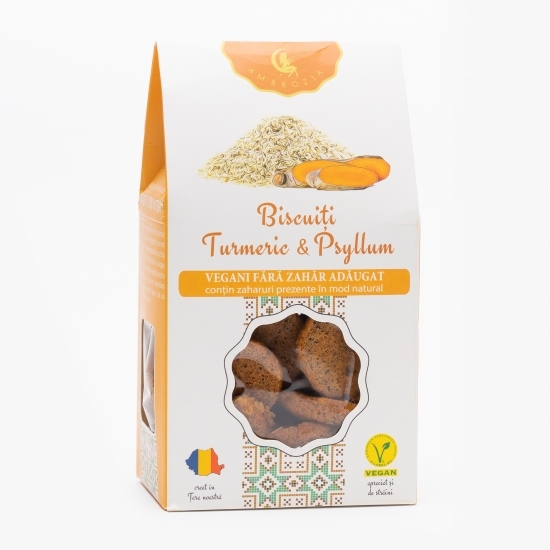 Biscuiți vegani cu turmeric și psyllium 150g