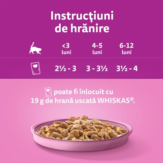 Hrană umedă pentru pisici junior, 4 x 85g, Pure Delight cu carne de pasăre în aspic