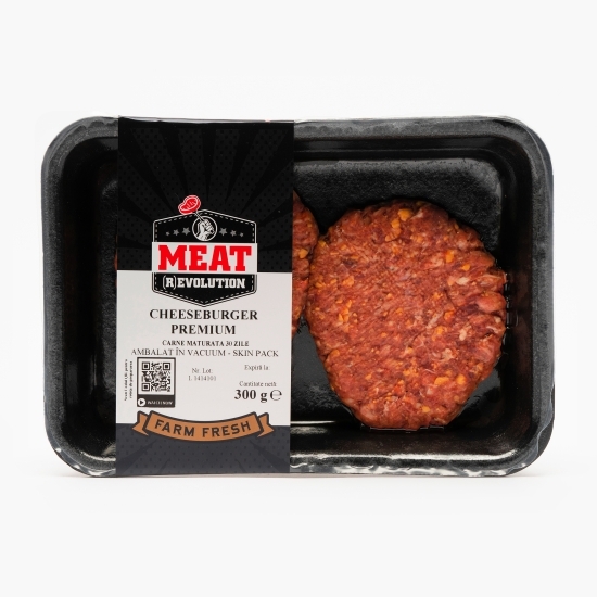 Cheeseburger premium, carne maturată 30 zile 300g 