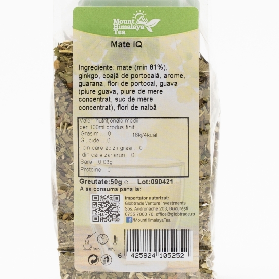 Ceai mate energizant ginkgo & guarana 50g