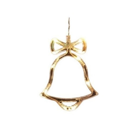 Decorațiune de Crăciun luminoasă în formă de Clopoțel, cu ventuză, 15x18 cm
