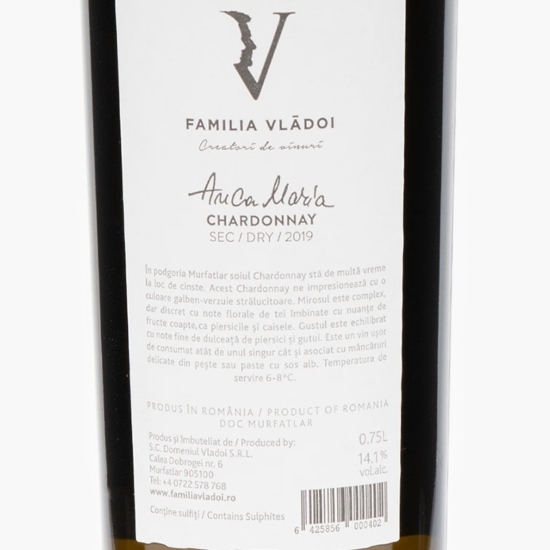 Vin alb sec Anca Maria Chardonnay 0.75l