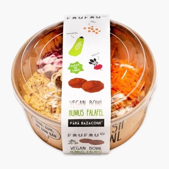 Salată vegană cu humus, falafel și sfeclă roșie, 440g