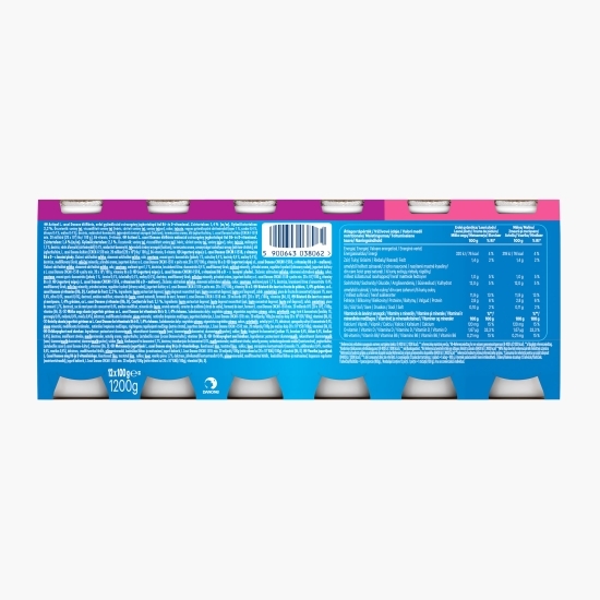 Iaurt de băut cu zmeură și fructe de pădure 12x100g