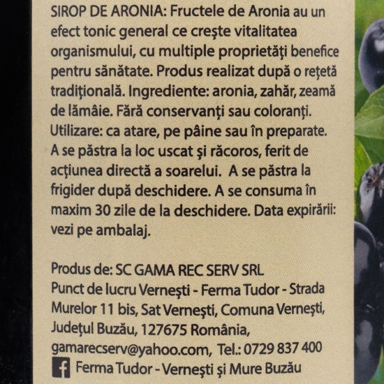 Sirop de aronia 0.33l