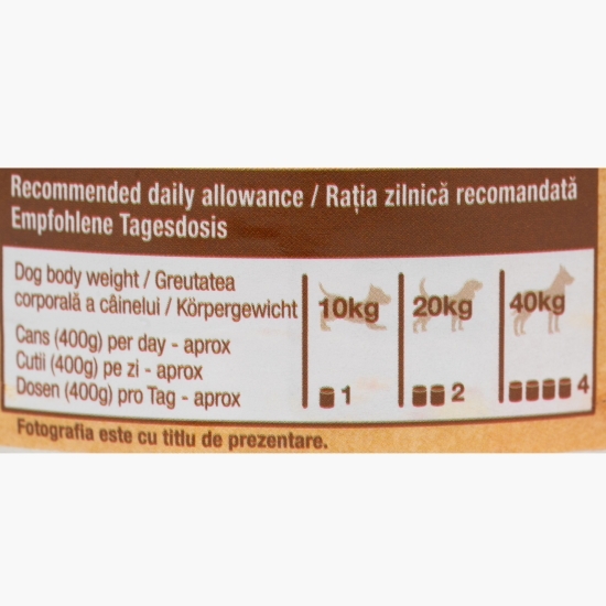Hrană umedă pentru câini adulți, cu curcan, 400g