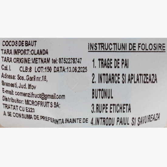 Nucă cocos de băut 1 buc