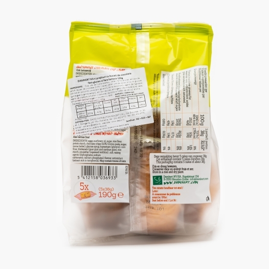 Mini prăjituri cu bucăți de ciocolată fără gluten și fără lactoză 190g